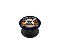 Living The Dream One Nightmare At A Time Ghost Book Lover PopSockets Adhesive PopGrip
