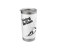 Living The Dream - Sarcastic Sisyphus Work Humor Stainless Steel Insulated Tumbler