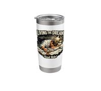 Living the Dream (Send Help), Funny Office Burnout Stainless Steel Insulated Tumbler