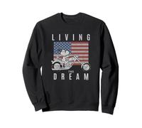 Living the Dream Snoopy On Motorcycle Sweatshirt