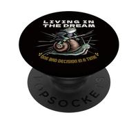 Living the Dream to Make a Bad Decision in a Time Funny Frog PopSockets Adhesive PopGrip