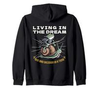 Living the Dream to Make a Bad Decision in a Time Funny Frog Zip Hoodie