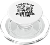 Living The Dreams One Bad Decision At A Time Funny Goat Joke PopSockets PopGrip for MagSafe