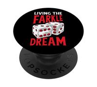 Living The Farkle Dream Funny Dice Game PopSockets Adhesive PopGrip
