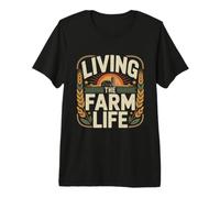 Living The Farm Life Rustic Farmer Country Premium T-Shirt