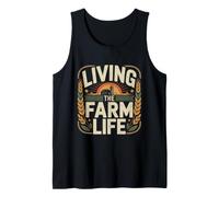 Living The Farm Life Rustic Farmer Country Tank Top