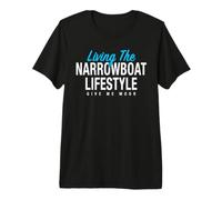 Living The Narrowboat Lifestyle Canal Boat Owner Gift Premium T-Shirt