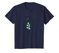 Living The Nine Lives: Whimsical Cat Lover Art T-Shirt, Kids, Navy, 10 Years