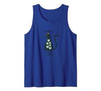 Living The Nine Lives: Whimsical Cat Lover Art Tank Top, Men, Royal Blue, L