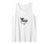 Living The PAW Life: Cat Lover's Stylish Pet Tank Top, Men, White, L