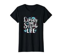 Living the Scrub Life Value Graphic T-Shirt, Women, Black, S