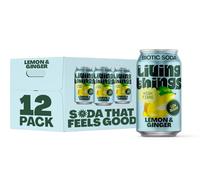 Living Things Lemon & Ginger Prebiotic Soda, Gut Health Drink 12x 330ml