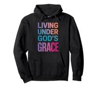 Living Under God's Grace Colorful Christian Faith Pullover Hoodie