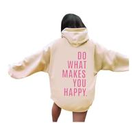 Living Water Eternal Life Printed Christian Hoodies for Women UK Casual Oversized Long Sleeve Pullover Drawstring Hooded Sweatshirts Y2k Tops with Pockets Ladies Hoodies,A997 Khaki,XL