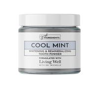 Living Well with Dr. Michelle- Remineralizing & Whitening Tooth Powder Cool Mint-Contains hydroxyapatite Strengthen Protect and Rebuild Teeth