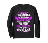 Living with Fibromyalgia Awareness Fibro Survivor Long Sleeve T-Shirt