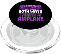 Living With Fibromyalgia Awareness Fibro Warrior PopSockets PopGrip for MagSafe