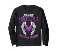 Living with Sarcoidosis Thriving Anyway Awareness Long Sleeve T-Shirt