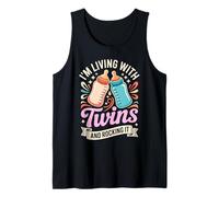 Living with Twins and Rocking It Twin Mom Tank Top