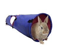 Living World Pet Tunnel, Small Animal Tunnel for Rabbits and Guinea Pigs, Blue/Red, 61397