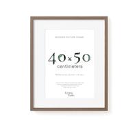 LIVINGTASTE 16x20 in Picture Frame 40x50 cm Dark Oak Finish with acrylic front, 1 Pack with mount for A3, ideal for Gallery display, Studio decoration, Poster art print