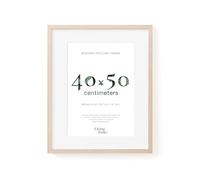 LIVINGTASTE 16x20 in Picture Frame 40x50 cm Natural Oak Finish with acrylic front, 1 Pack with mount for A3, ideal for Gallery display, Studio decoration, Poster art print