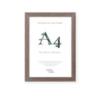 LIVINGTASTE A4 picture frame 21x29.7 cm Dark Oak Finish with acrylic front, 1 Pack, ideal Certificates & diplomas, Documents in office or home