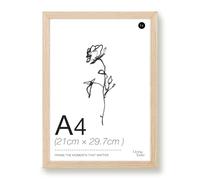 LIVINGTASTE A4 Picture Frame, 21x29.7cm Wood Photo Frame, 1 Pack Natural Oak Finish Wall Frame with Acrylic Front, Ideal for Certificates & Diplomas, Documents in Office or Home
