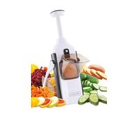 Livington TurboCut Universal Slicer, Vegetable Cutter with 3 Blade Settings for Thick or Fine Slices, Grater with Cutting Thickness up to 8 mm, Dishwasher Safe, Slicer with Finger Guard