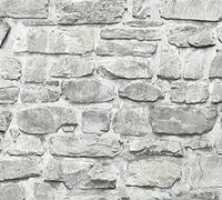 Livingwalls 368461 36846-1 Self-Adhesive Panel 3D Natural Stone Look 2.50 m x 0.52 m White/Grey Made in Germany