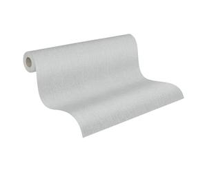 Livingwalls 396515 Plain Wallpaper in Grey Plain Wallpaper with Textile Structure for Various Rooms 10.05 m x 0.53 m Made in Germany