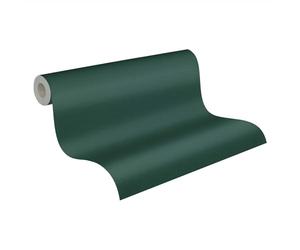 Livingwalls 396555 Plain Wallpaper in Green Plain Wallpaper with Fine Structure for Various Rooms 10.05 m x 0.53 m Made in Germany