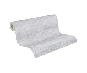 Livingwalls 396572 Industrial Wallpaper with Structure in Grey Design Wallpaper with Metallic Effect in Silver for Various Rooms 10.05 m x 0.53 m Made in Germany