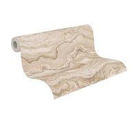 As Creation Stories Of Life Quartz Marble Beige & Gold Wallpaper 39659-2