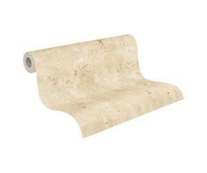 Livingwalls 396705 Industrial Wallpaper Concrete in Beige with Metallic Effect in Gold - Wall Wallpaper Plaster Look 10.05 m x 0.53 m - Made in Germany