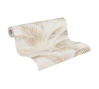 AS Creation Michalsky Palm Leaf Metallic Leaves Wallpaper Cream Beige 39980-1