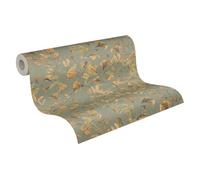 Livingwalls Anna D'Andrea Non-Woven Wallpaper Floral 10,05 m x 0,53 m - Brown, Yellow, Green, Grey - Vines Leaves Wallpaper - 782231