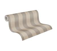 Livingwalls Anna D'Andrea Striped Non-Woven Wallpaper 10,05 m x 0,53 m - Grey, Beige - Striped Wallpaper - 782264