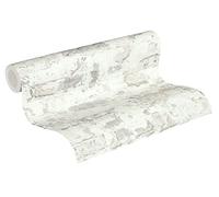Brick Wallpaper Elements A.S. Création Non-Woven 10.05 m x 0.53 m Grey White Made in Germany 369293 36929-3