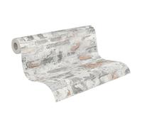Brick Wallpaper Elements A.S. Création Non-Woven 10.05 m x 0.53 m Grey White Red Made in Germany 369292 36929-2