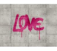 Livingwalls Concrete Wallpaper The Wall Non-Woven Wallpaper 3.71 m x 2.80 m Grey Pink Made in Germany 382651 382651