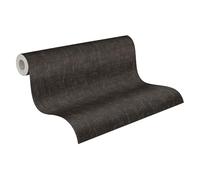 Livingwalls CosmoLiving Textured Non-Woven Wallpaper in Black, Grey, Blue - 10,05 x 0,53 m Solid Colour Wallpaper by Cosmopolitan - 791105