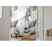 Livingwalls Cosmoplitan 791449 Photo Wallpaper with Leaves Design in Grey, White, Black - Graphic Non-Woven Wallpaper 8.80 m x 0.53 m Nature Motif