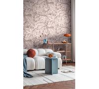 Livingwalls Cosmoplitan 791457 Photo Wallpaper with Palm Leaves Design in Pink, Beige - Floral Non-Woven Wallpaper 8.80 m x 0.53 m Nature Motif