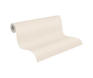 Livingwalls Cosmopolitan 790657 Non-Woven Wallpaper with Textile Structure in Grey, Cream, Metallic - Plain Wallpaper 10.05 m x 0.53 m