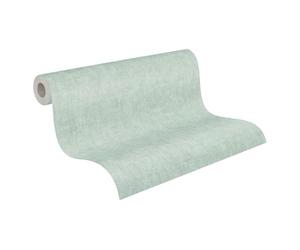 Livingwalls Cosmopolitan 791091 Non-Woven Wallpaper with Textile Structure in Green, Blue - Plain Wallpaper 10.05 m x 0.53 m