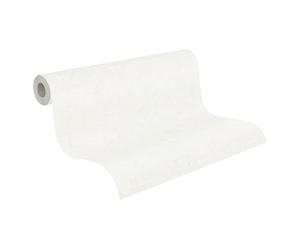 Livingwalls Cosmopolitan 791097 Non-Woven Wallpaper with Textile Structure in White - Plain Wallpaper 10.05 m x 0.53 m