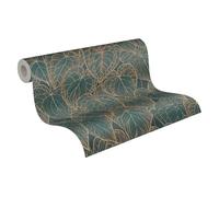 Livingwalls Daniel Hechter Non-Woven Wallpaper with Metallic Design in Brown, Green, Gold, Metallic - 10,05 x 0,53 m Floral Wallpaper - 781281