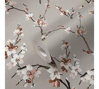 AS Creation Oriental Floral Blossom Wallpaper - Grey Brown White 38520-4