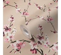 Livingwalls Floral Wallpaper Desert Lodge Non-Woven Wallpaper 10.05 m x 0.53 m Pink Beige White Made in Germany 385203 385203
